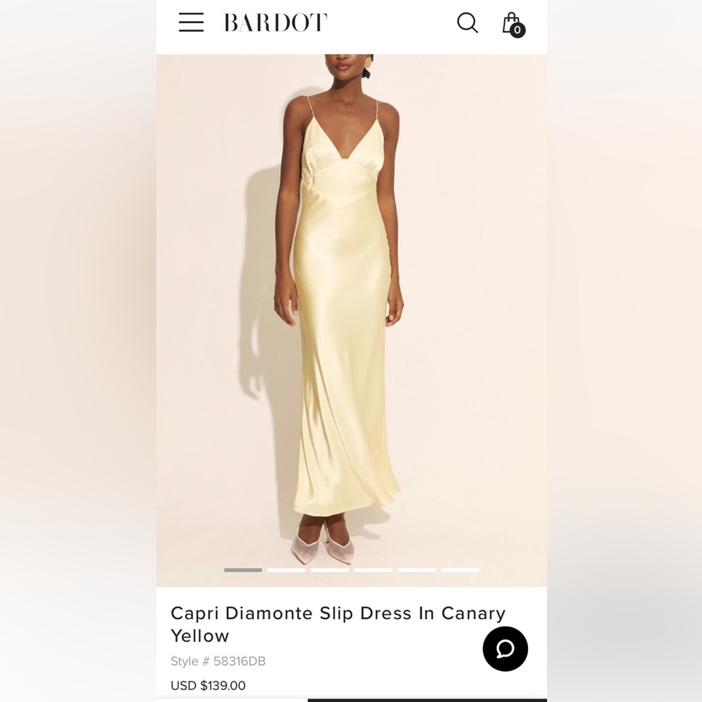 Capri diamonte slip dress in canary yellow